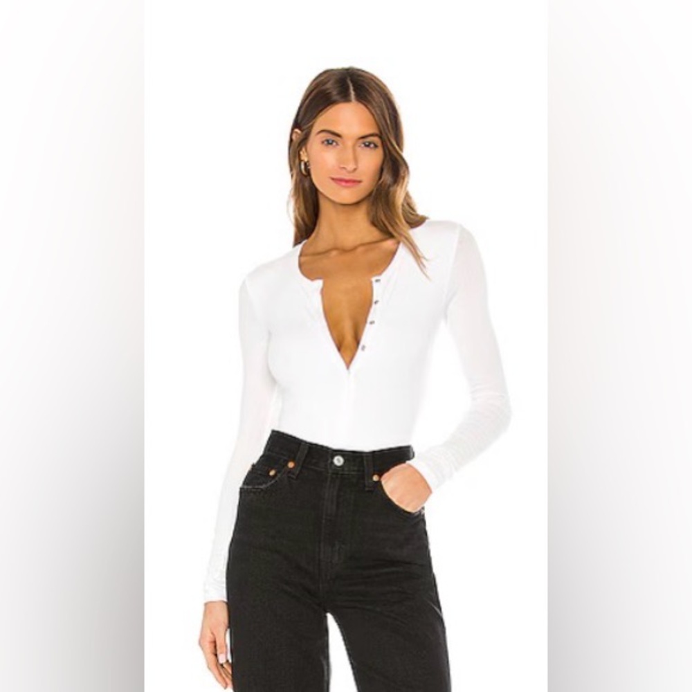 ATM ANTHONY THOMAS MELILLO MicroModal Henley Bodysuit Size M NWT